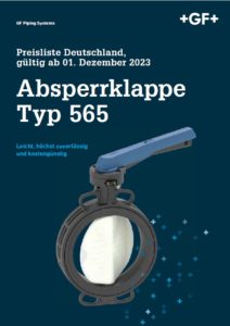 +GF+ Absperrklappe 565 Preisliste 01.12.2023